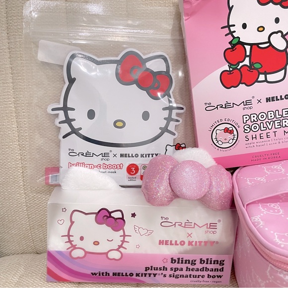 NEW Hello Kitty spa bundle set | makeup bag, spa headband, glass‎ nail file - Picture 3 of 9